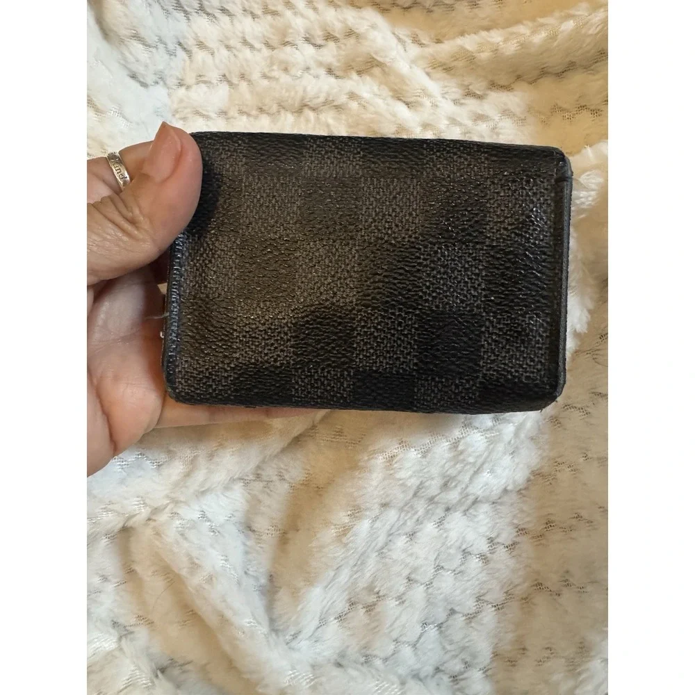Louis Vuitton Damier Graphite 6 Key Holder Wallet Made in France Authentic